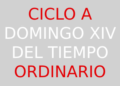 9 de julio – XIV Domingo de Tiempo Ordinario – CICLO A