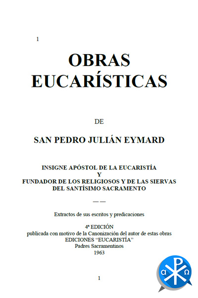 Obras Eucarísticas – San Pedro Julián Eymard