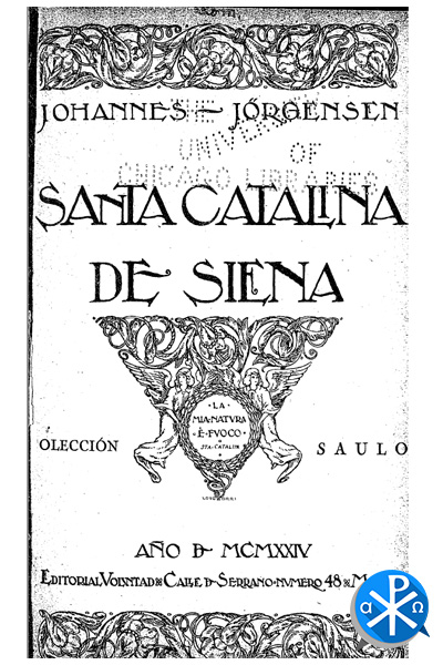 Santa Catalina de Sienna – J Joergensen