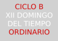 23 de junio – XII Domingo del Tiempo Ordinario – CICLO B